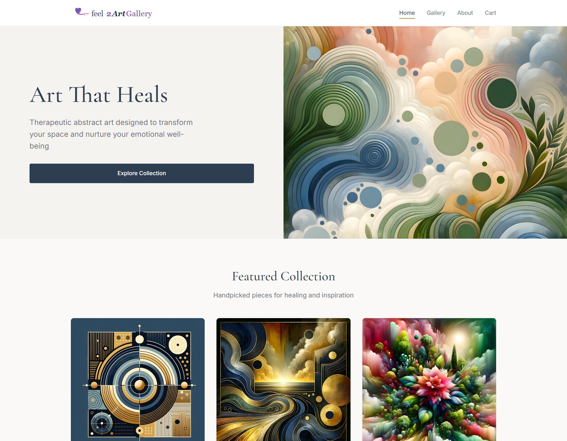 Feel2Art Gallery AI E-Commerce